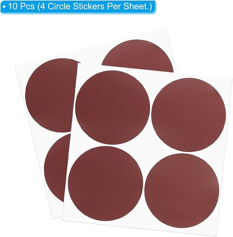 PATIKIL Round Colored Stickers 4", 10 Pcs Removable Sticky Writable Circle Coding Labels for Office Shop Home Classroom Marking Classification, Burgundy in Kuwait