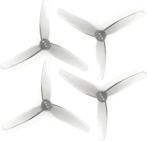 8pcs HQProp T3.5X2.5X3 3.5 Inch 3-Blade T-Mount Propeller Set 2mm Shaft (4X CW / 4X CCW) Poly Carbonate (Gray) in Saudi Arabia