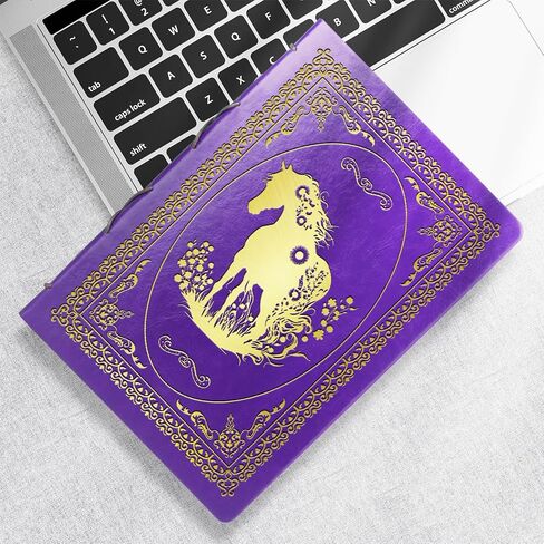 الهدايا الوردية A5 Horse For Women Girls Faux Leather Vintage Notebook Inspirational Horse Trainer Gift Hardcover Notebook ، 200 صفحة 120 GSM ورقة سميكة مع القلم ، هدايا عاشق هدايا الفروسية (Horse Pink) in Kuwait