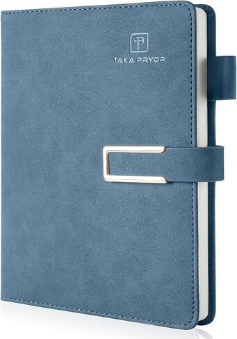 Ruled Journal Notebook, Hardcover Magnetic Clasp Cove, Personal Professional Lined Notebooks, with Pen Loop，Medium 5.7 x 8.3 inches, 120 GSM Thick Paper Gifts Blue in Kuwait