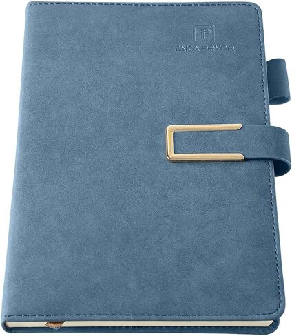 Ruled Journal Notebook, Hardcover Magnetic Clasp Cove, Personal Professional Lined Notebooks, with Pen Loop，Medium 5.7 x 8.3 inches, 120 GSM Thick Paper Gifts Blue in Kuwait