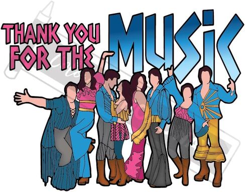 Coloring Broadway - Dancing Queen Musical Inspired by Mamma Mia Broadway Theater Stickers, Musical Merchandise, Die-Cut & Bubble Free Vinyl Stickers (3" x 3" - Set of 4) in Kuwait