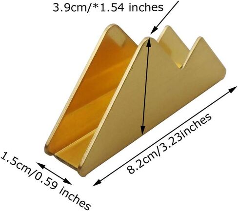 Enyuwlcm Metal Desk Card Holder Brass Business Card Display Stand for Women Men Gold 1 Pack in Kuwait