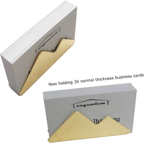 Enyuwlcm Metal Desk Card Holder Brass Business Card Display Stand for Women Men Gold 1 Pack in Kuwait