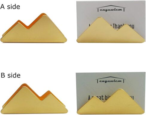Enyuwlcm Metal Desk Card Holder Brass Business Card Display Stand for Women Men Gold 1 Pack in Kuwait