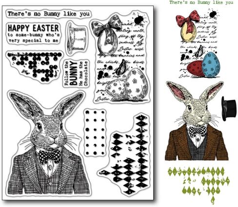 Happy Easter Day Security Clear Stamps for Card Making Easter Day Ases Artying Prays Silicone Stamps for Scrapbooking Photo Album علامات هدية وغيرها من الحرف الورقية الديكور in Kuwait