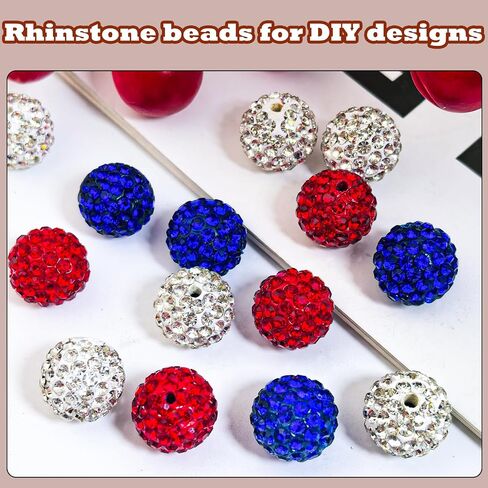 12mm Peach Clay Rhinestone Beads - 58pcs Sparkly Pave Disco Ball Round Diamond Bling Loose Spacer Beads for Jewelry Making, Bracelets, Necklaces, DIY Design and Craft Projects in Kuwait