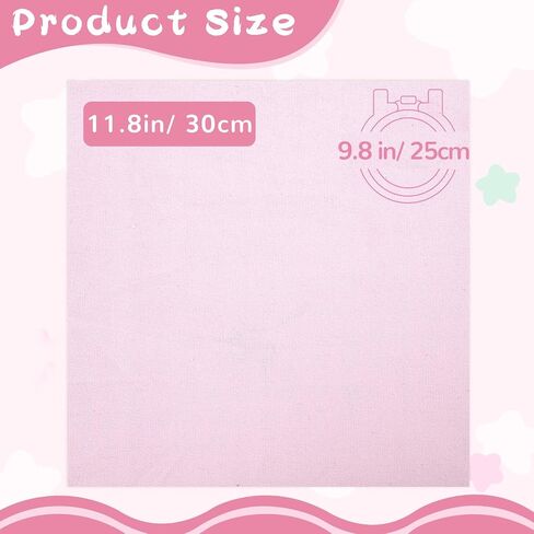 12 Sheets 12 Colors Embroidery Fabric, Pre-Cut Natural Cotton Embroidery Cloth Fabric, Embroidery Cloth Squares for Embroidery Garment Craft (11.8×11.8Inch) in Saudi Arabia