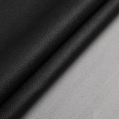 Vinyl Fabric, Marine Faux Leather Upholstery, for Upholstery Crafts, DIY Sewings, Sofa, Handbag, Earrings, Hair Bows Decorations (Black 54 x 12 inch 1FT) in Saudi Arabia