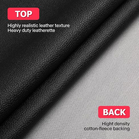 Vinyl Fabric, Marine Faux Leather Upholstery, for Upholstery Crafts, DIY Sewings, Sofa, Handbag, Earrings, Hair Bows Decorations (Black 54 x 12 inch 1FT) in Saudi Arabia