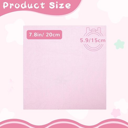 12 Sheets 12 Colors Embroidery Fabric, Pre-Cut Natural Cotton Embroidery Cloth Fabric, Embroidery Cloth Squares for Embroidery Garment Craft (11.8×11.8Inch) in Saudi Arabia