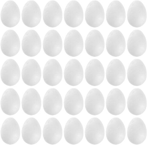Foam Eggs for Easter 60pcs 2.3in Craft Polystyrene Eggs Smooth for Easter Holiday Spring Art Crafts Making Handmade DIY Painting School Projects in Saudi Arabia