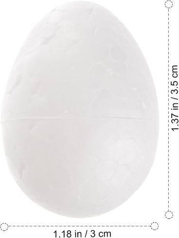 Foam Eggs for Easter 60pcs 2.3in Craft Polystyrene Eggs Smooth for Easter Holiday Spring Art Crafts Making Handmade DIY Painting School Projects in Saudi Arabia