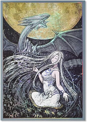 50PCS 63x90mm Foil Anime Card Sleeves for YGO/Photo Card Dragon & Girl Printing Japanese Size Card Sleeves Board Game Card Cover in Saudi Arabia