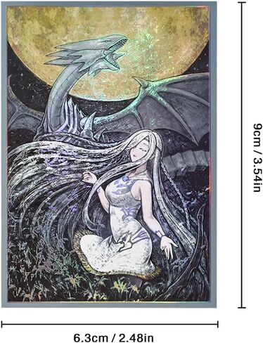 50PCS 63x90mm Foil Anime Card Sleeves for YGO/Photo Card Dragon & Girl Printing Japanese Size Card Sleeves Board Game Card Cover in Saudi Arabia