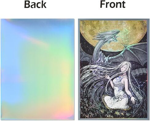 50PCS 63x90mm Foil Anime Card Sleeves for YGO/Photo Card Dragon & Girl Printing Japanese Size Card Sleeves Board Game Card Cover in Saudi Arabia