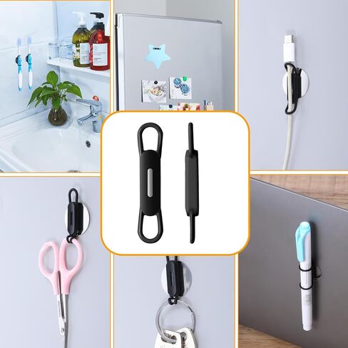 Grevosea 4 Pack Magnetic Pen Pend ، حامل قلم رصاص مغناطيسي سيليكون حامل القلم حامل العلامة المغناطيسية للثلاجة لوحات Bulletboard Bulletion and Wall (Black) in Kuwait