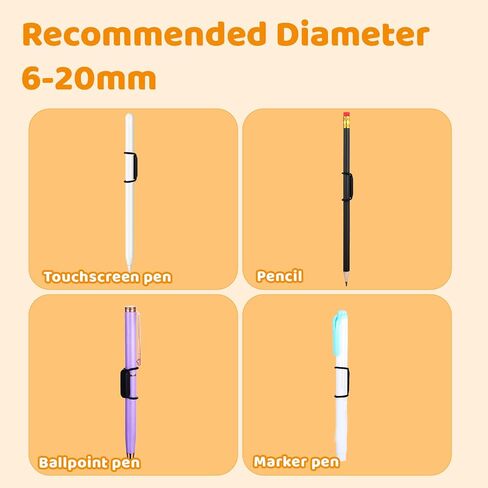 Grevosea 4 Pack Magnetic Pen Pend ، حامل قلم رصاص مغناطيسي سيليكون حامل القلم حامل العلامة المغناطيسية للثلاجة لوحات Bulletboard Bulletion and Wall (Black) in Kuwait