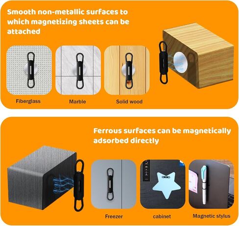 Grevosea 4 Pack Magnetic Pen Pend ، حامل قلم رصاص مغناطيسي سيليكون حامل القلم حامل العلامة المغناطيسية للثلاجة لوحات Bulletboard Bulletion and Wall (Black) in Kuwait