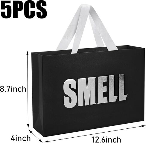 Xloey Five Senses Gift Bags for Her,12.6" Mother's Day Gift Bag with Ribbon Handles,5 Senses White Paper Bags with Word,for Valentine's Day, Birthday,Wedding,Party in Saudi Arabia