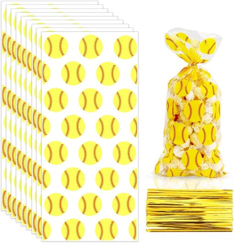 حقائب Goodie للبيسبول ، 100 PCS Softball Goodie ، حقيبة هدايا للبيسبول البلاستيكية للبيسبول. in Kuwait