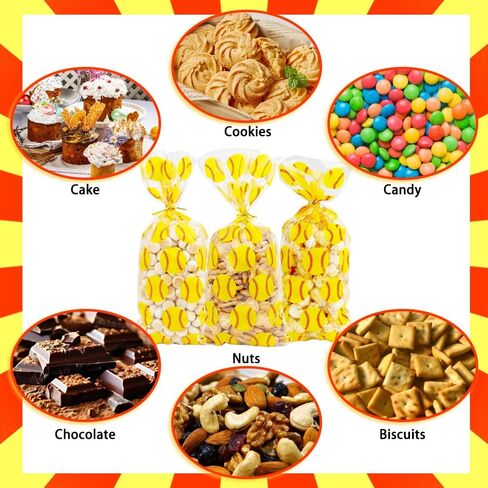 حقائب Goodie للبيسبول ، 100 PCS Softball Goodie ، حقيبة هدايا للبيسبول البلاستيكية للبيسبول. in Kuwait