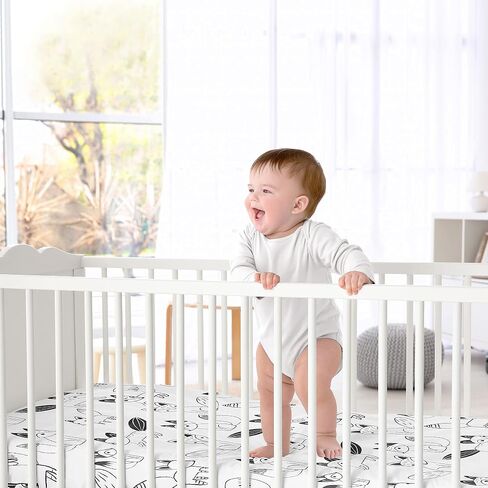 Sweet Jojo Designs Navy Blue White Woodland Deer Boy Baby Fitted Crib Sheet Set Nursery Soft Infant Newborn Fits Standard Mattress or Toddler Bed - 2pc - Forest Animal Stag Antler in Saudi Arabia
