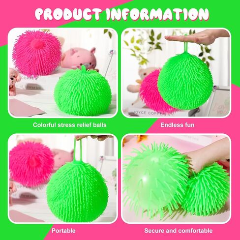 2 Pcs Puffer Ball 8 Inch Spiky Sensory Balls Bulk Bouncy Sensory Stress Relief Toy for Fun Fidget Anxiety Game Classroom Prizes Party Favors in Kuwait