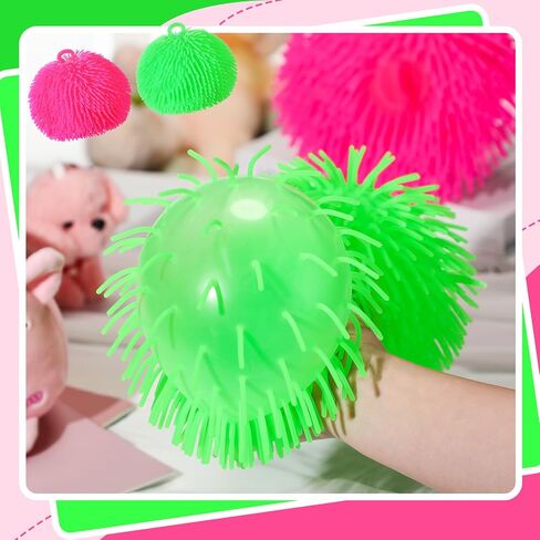 2 Pcs Puffer Ball 8 Inch Spiky Sensory Balls Bulk Bouncy Sensory Stress Relief Toy for Fun Fidget Anxiety Game Classroom Prizes Party Favors in Kuwait