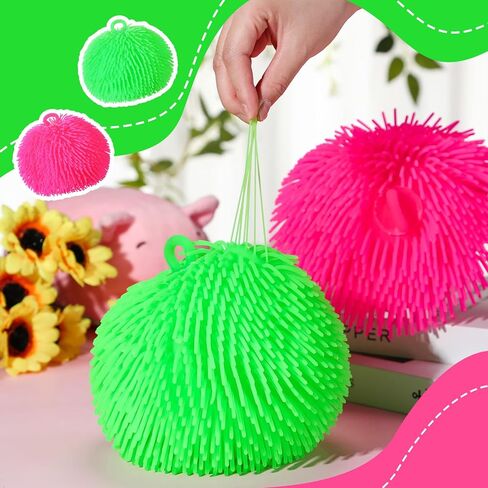 2 Pcs Puffer Ball 8 Inch Spiky Sensory Balls Bulk Bouncy Sensory Stress Relief Toy for Fun Fidget Anxiety Game Classroom Prizes Party Favors in Kuwait