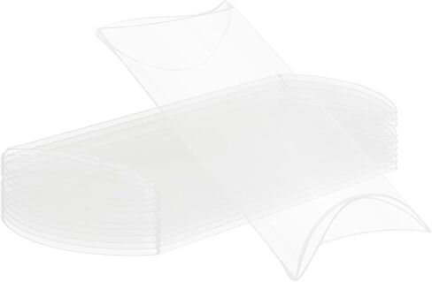 Ttzeze Pillow Favor Favor Boxes ، صناديق وسادة PVC ، صناديق التغليف الصافية ، صناديق التغليف الصافية ، صناديق علاج الحفلات ، صناديق هدايا صغيرة ، 50 PCS صناديق بلاستيكية للهدايا حفل زفاف 14 × 7.5 مم/5.51 × 2.76x0.98 '' '' ' in Kuwait