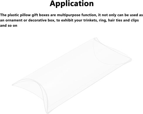 Ttzeze Pillow Favor Favor Boxes ، صناديق وسادة PVC ، صناديق التغليف الصافية ، صناديق التغليف الصافية ، صناديق علاج الحفلات ، صناديق هدايا صغيرة ، 50 PCS صناديق بلاستيكية للهدايا حفل زفاف 14 × 7.5 مم/5.51 × 2.76x0.98 '' '' ' in Kuwait
