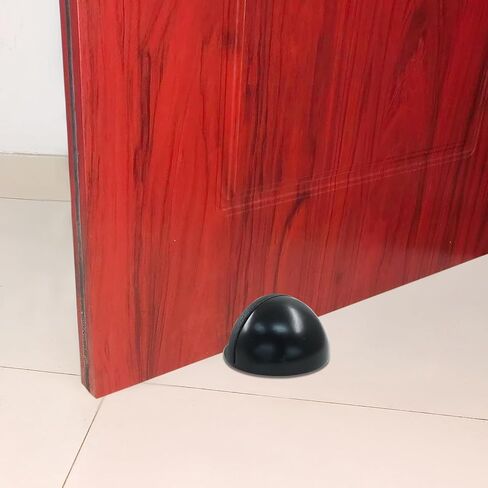 سدادة الباب ، 2 حزمة 3M لاصق الباب توقف الباب ، توقف باب الأرض لأسفل الباب الأسود المصد لا يوجد حارس جدار حفر الحفر (الفضة) in Kuwait