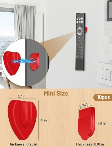 10psc Magnetic Remote Control Holder Wall Mount, Fan Remote Holder Wall Mount Magnet, Organizers Storage for Air Conditioner TV Remote Home Office Supply in Kuwait