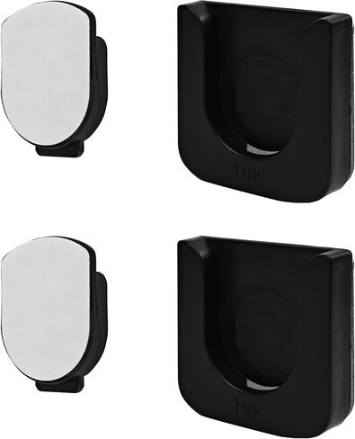 2 حزمة حامل التحكم عن بُعد ， رف تخزين التحكم عن بُعد دون تثقيب الثقوب - وليس من السهل السقوط لتوفير مساحة سطح المكتب (أسود) in Kuwait