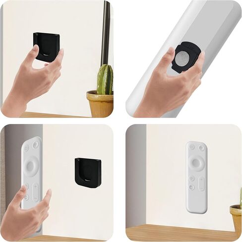 2 حزمة حامل التحكم عن بُعد ， رف تخزين التحكم عن بُعد دون تثقيب الثقوب - وليس من السهل السقوط لتوفير مساحة سطح المكتب (أسود) in Kuwait