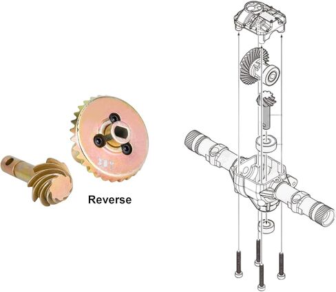 AMK 2 Sets SCX10 Bevel Gear, Steel Overdrive Gear Set, 24-8T 27-8T 30-8T 33-8T for Axial SCX10II SCX10III AR44 AR45 Capra Axle VS4-10 F9 Phoenix F10 (24T) in Kuwait