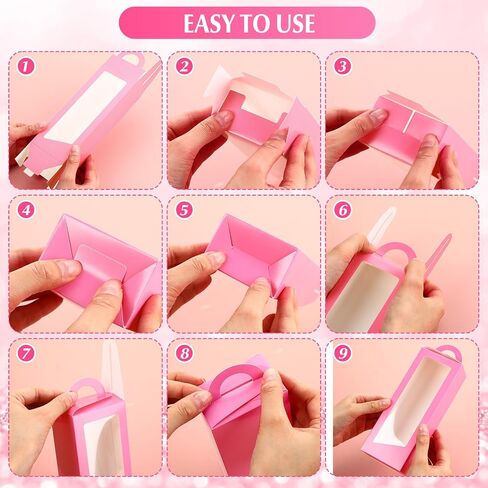 24 Pcs Hot Pink Party Favor Boxes Heart Shape Sunglasses Doll Gift Boxes for Princess Birthday Bridal Showers Party(Hot Pink) in Saudi Arabia