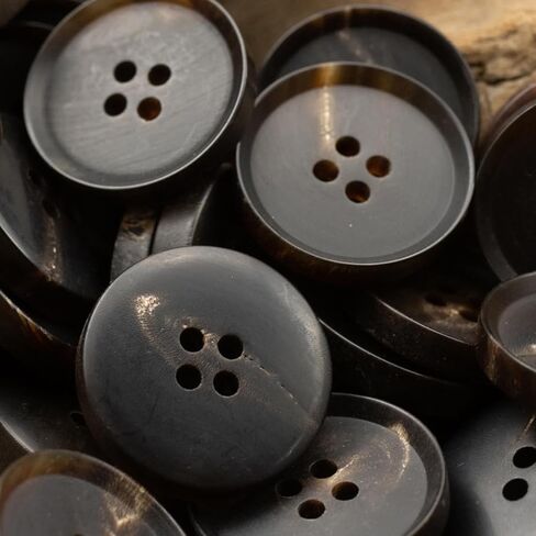 11 Pieces Real Horn Buttons Set for Blazer and Suit, 20mm 15mm Genuine Natural Buffalo Horn Buttons for Men Women's Jacket Coat Suits Uniforms (Black) in Kuwait