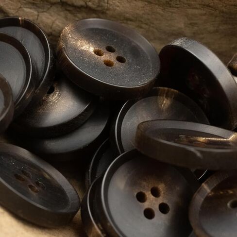 11 Pieces Real Horn Buttons Set for Blazer and Suit, 20mm 15mm Genuine Natural Buffalo Horn Buttons for Men Women's Jacket Coat Suits Uniforms (Black) in Kuwait