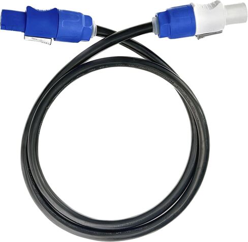 وصلة طاقة وكابل توصيل بقفل Powercon مقاوم للماء بطول 6 بوصات، ذكر إلى أنثى، 14 AWG، أسود، PMPF614 in Kuwait