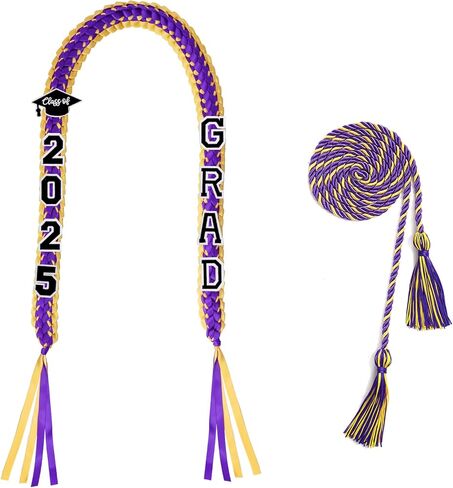 التخرج LEIS فئة 2025 تخرج الشريط ليي ديكور جراد ديكور مع سلك الشرف قلادة الدراسات العليا مضفرة على مواد الخريجين هدايا لوازم الحفلات in Kuwait