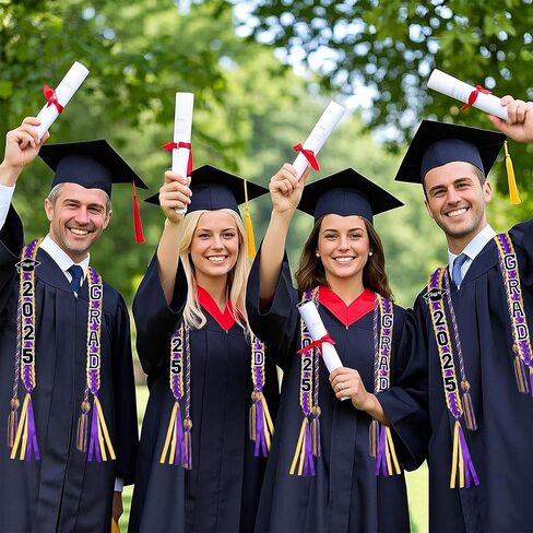 التخرج LEIS فئة 2025 تخرج الشريط ليي ديكور جراد ديكور مع سلك الشرف قلادة الدراسات العليا مضفرة على مواد الخريجين هدايا لوازم الحفلات in Kuwait