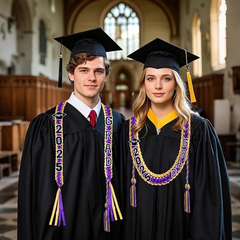 التخرج LEIS فئة 2025 تخرج الشريط ليي ديكور جراد ديكور مع سلك الشرف قلادة الدراسات العليا مضفرة على مواد الخريجين هدايا لوازم الحفلات in Kuwait