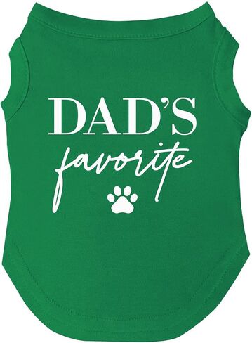 Dad's Favorite Father's Day Dog Tee Shirt Sizes for Puppies, Toys, and Large Breeds (Hot Pink, 3X-Large 757) in Saudi Arabia
