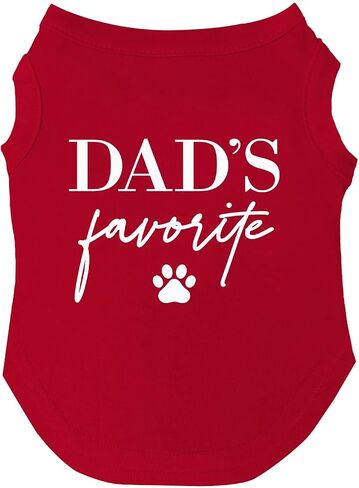 Dad's Favorite Father's Day Dog Tee Shirt Sizes for Puppies, Toys, and Large Breeds (Hot Pink, 3X-Large 757) in Saudi Arabia