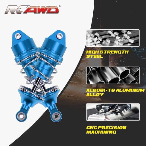RACWD RC Shocks Absorber 70mm للاختراق Arrma 4x4 570 ميجا ، Vendetta 4x4 3S BLX Pression ، كامل الأمامي الأمامي امتصاص الصدمات المثبط 4PCS لمدة 1/8 3S ARA4215V3 ، ARA4319V3 ، ARA330701 RED in Kuwait