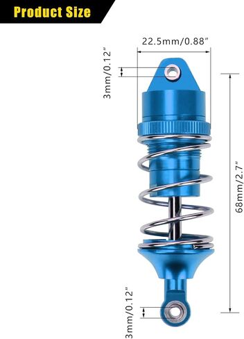 RACWD RC Shocks Absorber 70mm للاختراق Arrma 4x4 570 ميجا ، Vendetta 4x4 3S BLX Pression ، كامل الأمامي الأمامي امتصاص الصدمات المثبط 4PCS لمدة 1/8 3S ARA4215V3 ، ARA4319V3 ، ARA330701 RED in Kuwait