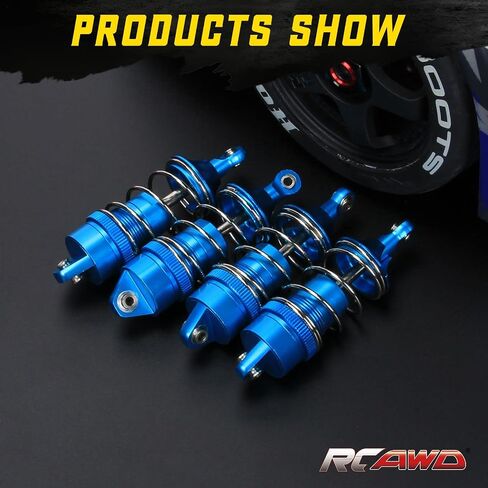 RACWD RC Shocks Absorber 70mm للاختراق Arrma 4x4 570 ميجا ، Vendetta 4x4 3S BLX Pression ، كامل الأمامي الأمامي امتصاص الصدمات المثبط 4PCS لمدة 1/8 3S ARA4215V3 ، ARA4319V3 ، ARA330701 RED in Kuwait