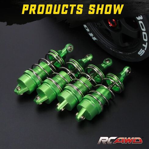 RACWD RC Shocks Absorber 70mm for ARRMA INFRACTION 4X4 570 MEGA, VENDETTA 4X4 3S BLX Upgrade Parts, Full aluminum Front Rear Shock Absorber Damper 4pcs for 1/8 3S ARA4215V3, ARA4319V3, ARA330701 Red in Saudi Arabia